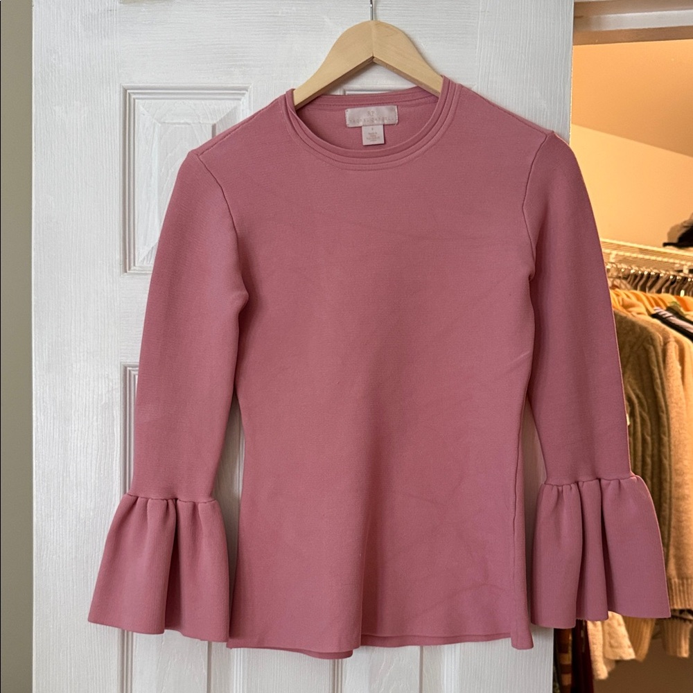Rachel Parcell Blush Bell Sleeve Blouse